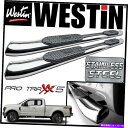 Nerf Bar Westin Pro Traxx 5ステンレス楕円形のnerfステップバー2017-2021 F-250 F-350スーパーキャブ Westi...