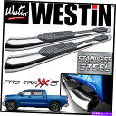 Nerf Bar Westin Pro Traxx 5ステンレス楕円形のnerfステップバーフィット2007-2021 Tundra Crewmax Westi...