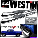 Nerf Bar Westin Pro Traxx 5ステンレス楕円形のnerfステップバー2007-13 GMC Sierra拡張キャブ Westin Pro...