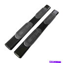 Nerf Bar ブラック6インチ楕円形のベントチューブ付きステップパッドステップナーフバー用 Black 6in Oval Bent Tube w/Step ...