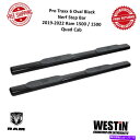 Nerf Bar Westin 21-64095 Pro Traxx 6楕円形の黒いnerfステップバーのためのRAM 1500クアッドキャブ Westin 2...