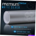 カーカバー プレミアムマットフラットシルバービニールラップシートステッカーデカールバブルフリーエアリリース Premium Matte Flat Silver Vinyl Wrap Sheet Sticker Decal Bubble Free Air Release