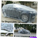 カーカバー 大きな使い捨ての透明なプラスチック車防水カバー雨の雪だるまのガレージ Large Disposable Transparent Plastic Car Waterproof Cover Rain Dust Snow Garage