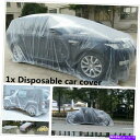 カーカバー 大きな使い捨ての透明なプラスチック車防水カバー雨の雪だるまのガレージ Large Disposable Transparent Plastic Car Waterproof Cover Rain Dust Snow Garage(2)
