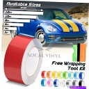 カーカバー フォルクスワーゲンビートル25フィート / 50フィートのためのグロスカラーレーシングストライプビニールラップデカール Gloss Color Racing Stripes Vinyl Wrap Decal For Volkswagen Beetle 25FT / 50FT(2)