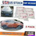 カーカバー 5パック透明なプラスチック使い捨て車カバー一時的なユニバーサルレインダストガレージ 5 PACK Clear Plastic Disposable Car Cover Temporary Universal Rain Dust Garage
