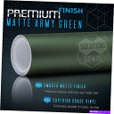 カーカバー プレミアムマットフラットアーミーグリーンビニールラップシートステッカーバブルフリーエアリリース Premium Matte Flat Army Green Vinyl Wrap Sheet Sticker Bubble Free Air Release