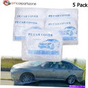 カーカバー 5パッククリアプラスチック製剤カーカバー一時レインガレージ屋外ユニバーサル 5PACK Clear Plastic Disposable Car C...