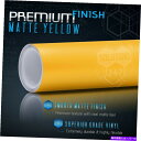 カーカバー プレミアムマットフラット黄色のビニールラップシートステッカーデカールバブルフリーエアリリース Premium Matte Flat Yellow Vinyl Wrap Sheet Sticker Decal Bubble Free Air Release