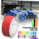 カーカバー ミニクーパーストライプ10フィート / 20フィートのマットカラーレーシングストライプビニールラップデカール Matte Color Racing Stripes Vinyl Wrap Decal For Mini Cooper Stripe 10FT / 20FT(2)
