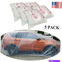 カーカバー 5パッククリアプラスチック製剤カーカバー一時的なユニバーサルレインダストガレージ私たち 5PACK Clear Plastic Disposable Car Cover Temporary Universal Rain Dust Garage US