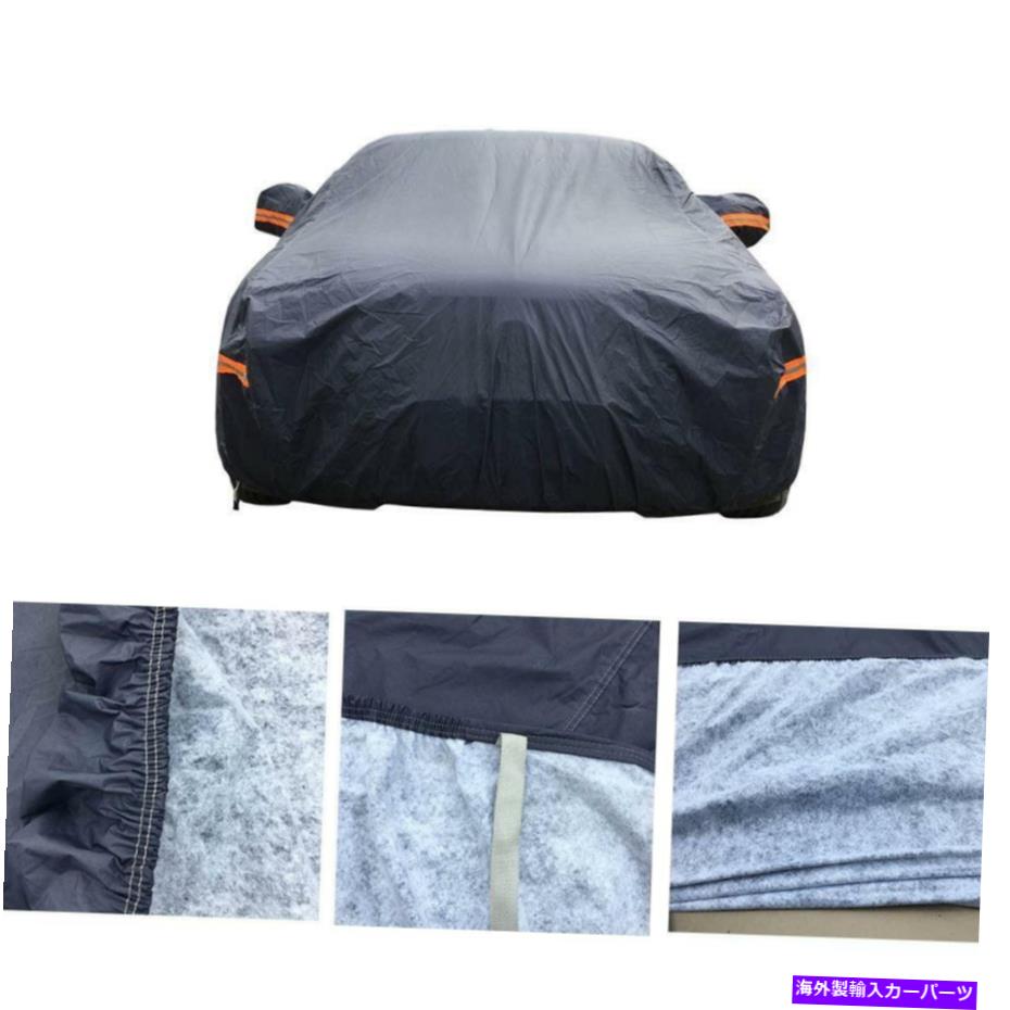 カーカバー 9層反射型ストリップカーカバーPEVA綿防水太陽雨UV耐性 9-Layer Reflective Strip Car Cover PEVA Cotton Waterproof Sun Rain UV Resistant