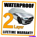 カーカバー 2レイヤーカーカバー通気性防水層屋外の屋内フリースライニングフィック 2 Layer Car Cover Breathable Waterproof Layers Outdoor Indoor Fleece Lining Fic(2)
