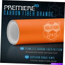 カーカバー ビニールラップバブルフリーエアリリース4Dオレンジカーボンファイバーグロスの60 x 96 60 x 96 In Vinyl Wrap Bubble Free Air Release 4D Orange Carbon Fiber Gloss