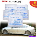 カーカバー 5xクリアプラスチック一時的な普遍的な使い捨て車のカバーレインダストガレージカバー 5X Clear Plastic Temporary Universal Disposable Car Cover Rain Dust Garage Cover