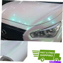 カーカバー プレミアムハイグロスホワイトパールビニールラップフィルムデカールシート「バブルフリー」シャイニー Premium High Gloss White ...