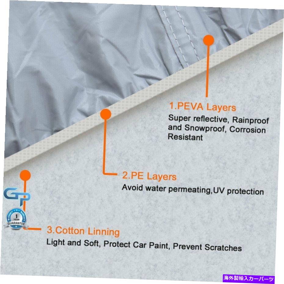 カーカバー カーカバー屋外防水雨UVスクラッチ耐性サイズ570 x 190 x 160cm米国 Car Cover Outdoor Waterproof Rain UV Scratch Resistant Size 570 x 190 x 160cm US 3