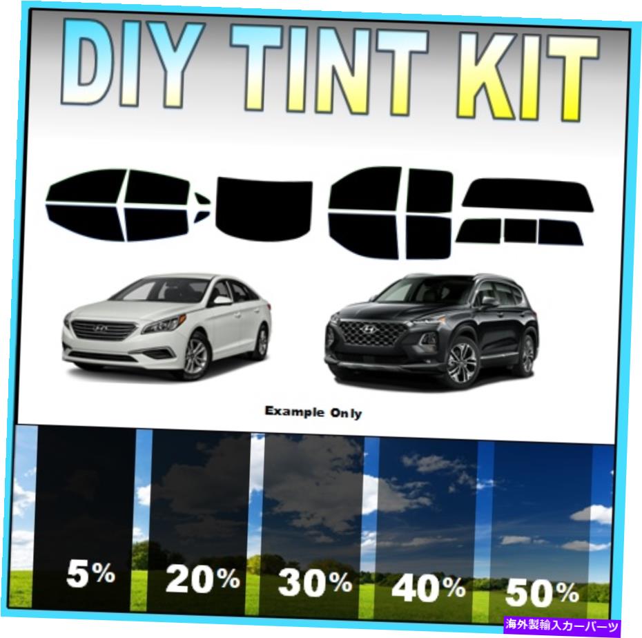 カーカバー DIY PRECUT WINDOW TINT KITは、ヒュンダイ2000-2021任意の色合い任意の窓に適合します DIY..