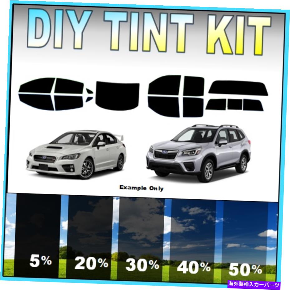 カーカバー DIY PRECUT WINDOW TINT KIT-スバル2000-2021あらゆるシェードすべてのウィンドウに適合し..
