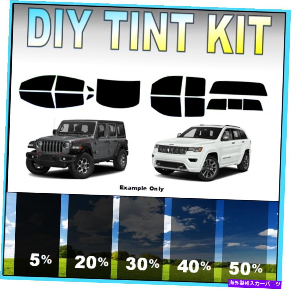 カーカバー DIY PRECUT WINDOW TINT KIT- Jeep2000-2021任意のすべてのwindowsに合う DIY PreCut Windo..