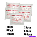 カーカバー 1/2/3/5/10/20パッククリアプラスチック使い捨て車のカバー一時的な普遍的なカバー 1/2/3/5/10/20 PACK Clear Plastic Disposable Car Cover Temporary Universal covers