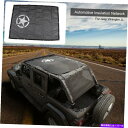 カーカバー フルカバレッジトップサンシェードメッシュジープラングラーJL 4ドア用アンチウブソフトカバー Full Coverage Top Sunshade ...