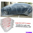カーカバー 5パッククリアプラスチック製剤カーカバー一時的なユニバーサルレインダストカバーll 5 PACK Clear Plastic Disposable Car Cover Temporary Universal Rain Dust cover LL