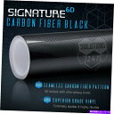 カーカバー 6Dシグネチャーハイグロスブラックカーボンファイバービイニルラップバブルフリーエアリリース 6D Signature High Gloss Black Carbon Fiber Vinyl Wrap Bubble Free Air Release