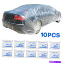 カーカバー 10パックユニバーサルPE使い捨てプラスチックカーフルカバー12'x22 '防水 10pack Universal PE Disposable Clear Plastic Car Full Cover 12'x22' Waterproof