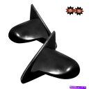 USミラー パワーサイドミラー96-00ホンダシビック2/3 ek emのパワーサイドミラープラスチック腹筋黒 Power Side Mirrors Spoon Style Plastic ABS Black For 96-00 Honda Civic 2/3 EK EM