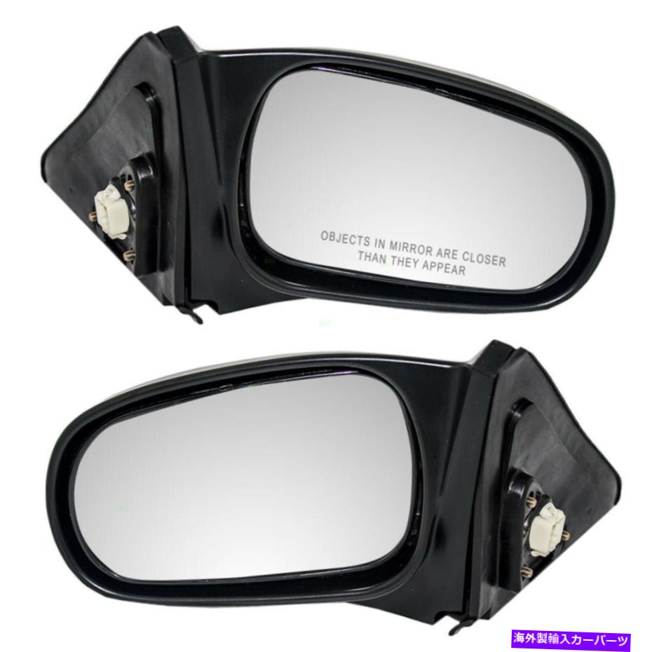 USミラー 96-00ホンダシビッククーペ用の新しいペアセットパワーサイドビューミラーグラスハウジング New Pair Set Power Side View Mirror Glass Housing for 96-00 Honda Civic Coupe