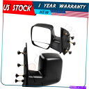 USミラー 2003-2014 Ford Econoline Passenger+Driver Side手動で黒い鏡を折りたたむ For 2003-2014 Ford Econoline Passenger+Driver Side Manually Fold Black Mirrors