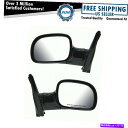 USミラー マニュアルサイドビューミラー左と右ペア01-07グランドキャラバンボイジャー Manual Side View Mirrors Left & Right Pair Set for 01-07 Grand Caravan Voyager