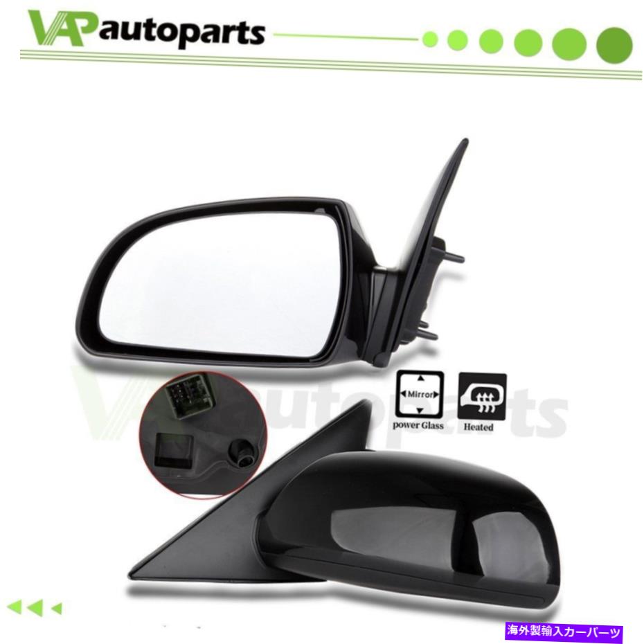 USミラー 2006年から2010年のパワーヒー付きサイドビューミラーペアブラックヒュンダイソナタ Power Heated Side View Mirrors Pair Black For 2006-2010 Hyundai Sonata