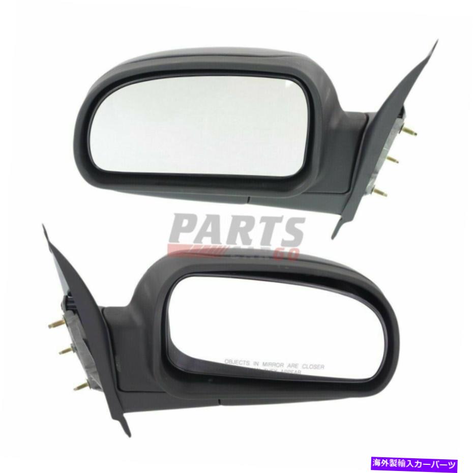 USミラー フィット02-09シボレートレイルブレイザーセット2マニュアルミラーの非加熱テクスチャブラック Fits 02-09 Chevrolet Trailblazer Set Of 2Manual Mirror Non-Heated Textured Black