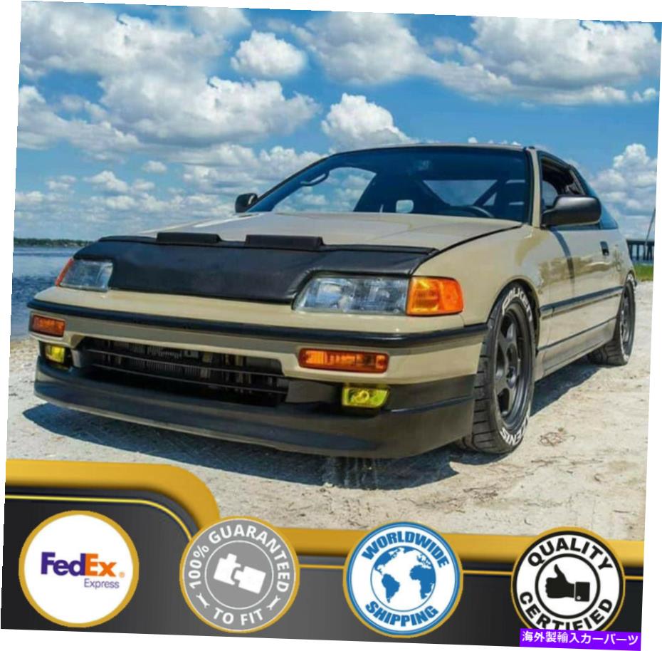 カーカバー ホンダCRX 88 89 90 91 1989 1989 1990 1990 1991 HXのカーボンネットフードブラジャー Car Bonnet Hood Bra For Honda CRX 88 89 90 91 1988 1989 1990 1991 HX