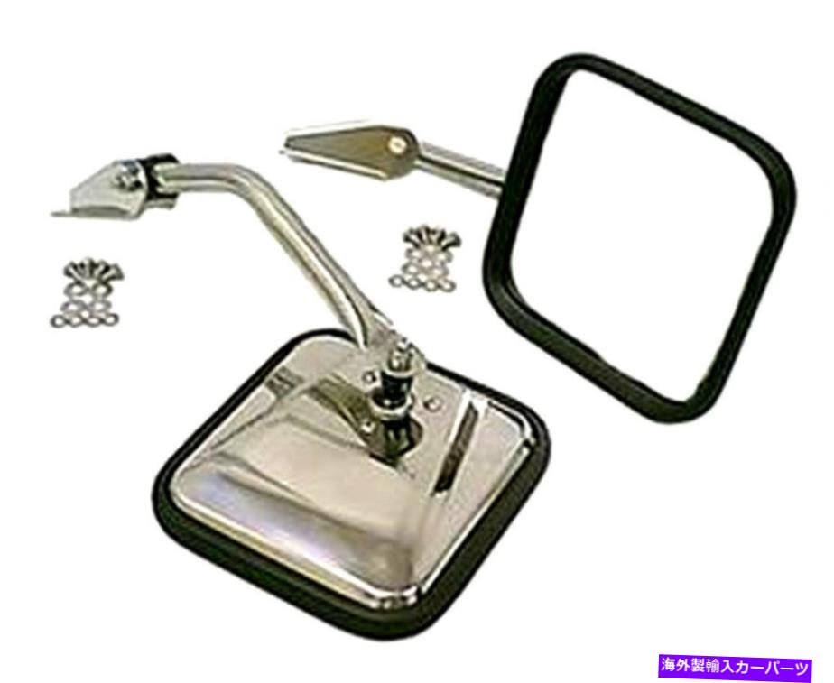 USミラー ステンレス鋼のサイドビューミラージープCJ5 CJ6 CJ7 CJ8 1955-1986 11005.01 Stainless Stee..