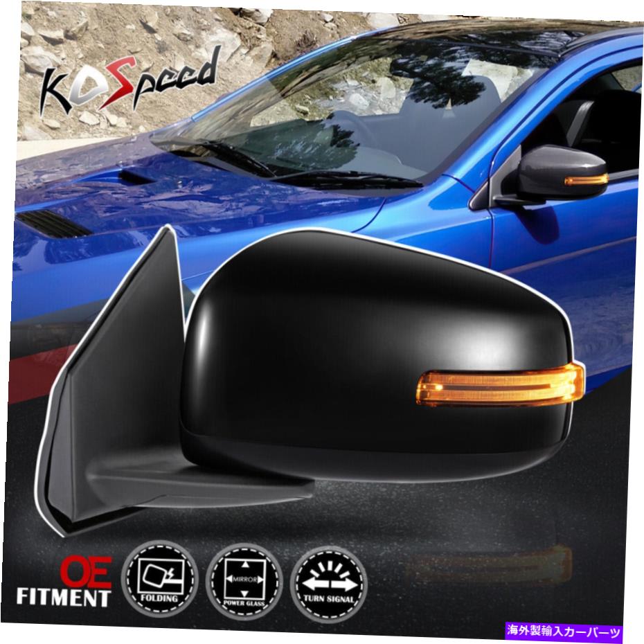 USミラー 左ドライバーサイドパワーターンシグナルビューミラー15-16ミツビシランサー Left Driver Side Powered Turn Signal View Mirror for 15-16 Mitsubishi Lancer