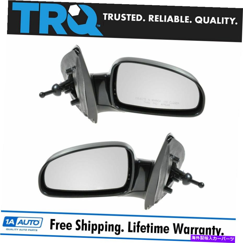 USߥ顼 TRQɥӥ塼ߥ顼ޥ˥奢⡼ȥ֥åSwift G3 Aveo 5Υå TRQ Side View Mirrors Manual Remote Black & Set for Swift G3 Aveo 5