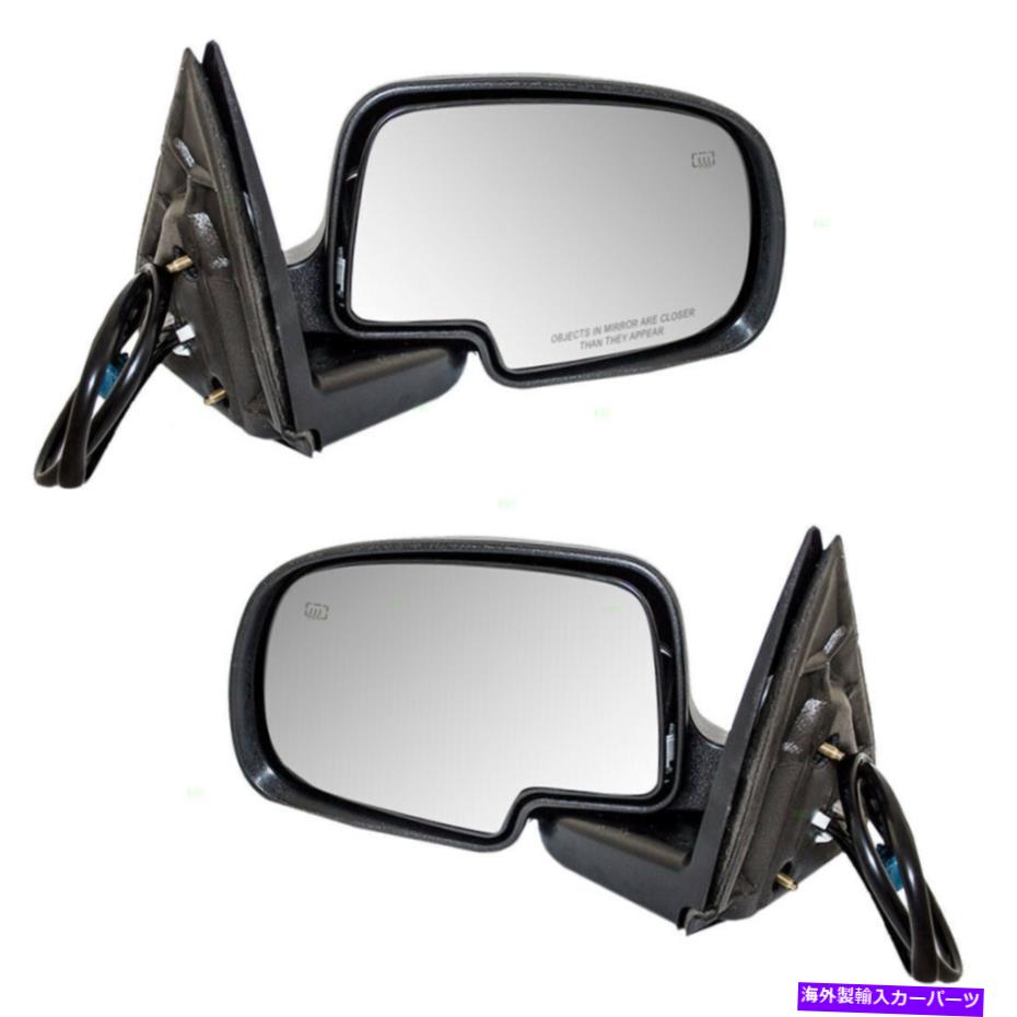 USミラー ペアセットパワーサイドミラー03-06シボレーGMCピックアップトラックSUVのカバー付き加熱 Pair Set Power Side Mirrors Heated w/ Cover for 03-06 Chevy GMC Pickup Truck SUV