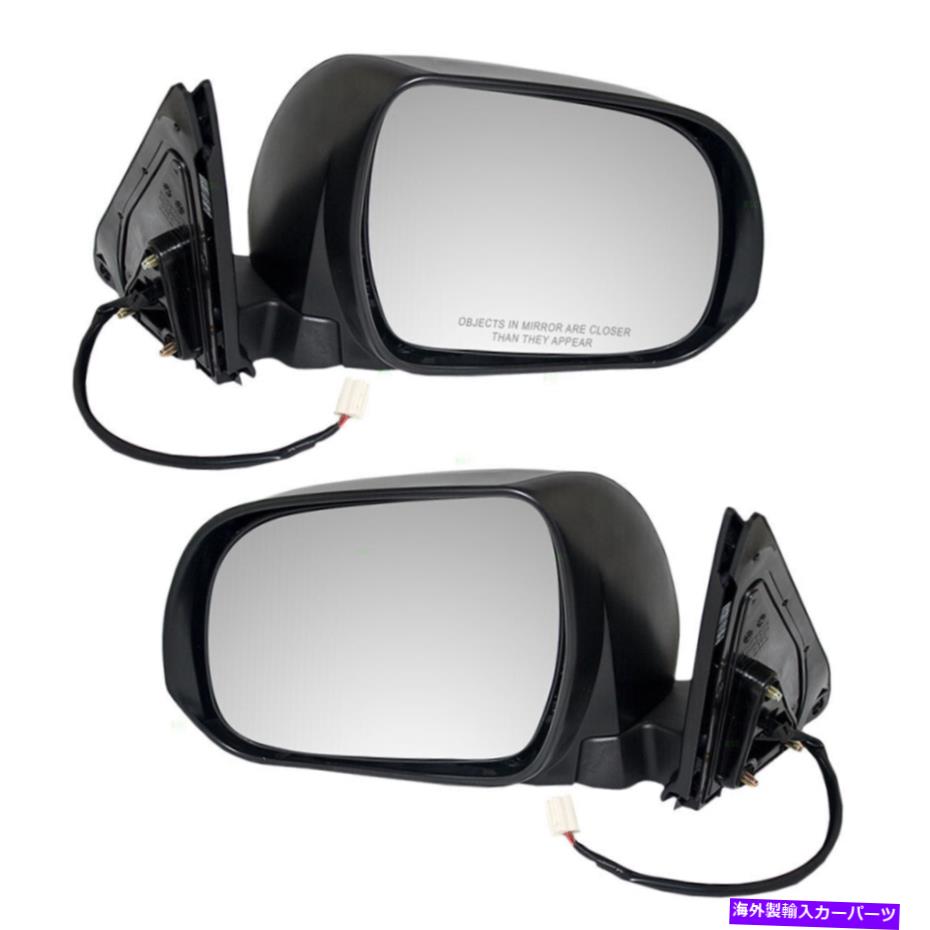 USミラー トヨタハイランダー＆ハイブリッド08-13サイドパワーミラーのセットガラス付きセット Fits Toyota Highlander & Hybrid 08-13 Set of Side Power Mirrors Glass w/ Housing