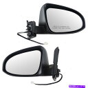 USミラー 新しいペアセットパワーサイドミラー15-18トヨタヤリスハッチバックのガラスハウジング New Pair Set Power Side Mirrors Glass Housing for 15-18 Toyota Yaris Hatchback