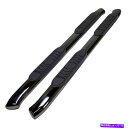 Nerf Bar ブラック6in楕円形の曲がったw/2パッドステップナーフバー2015-19コロラド/キャニオンクルーキャブ Black 6in Oval Bent w/2 Pads Step Nerf Bar for 2015-19 Colorado/Canyon Crew Cab(2)