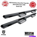 Nerf Bar ウェスティン56-140952 | HDXステンレスドロップナーフステップバーの19-22ラム1500クアッドキャブ Westin 56-14...