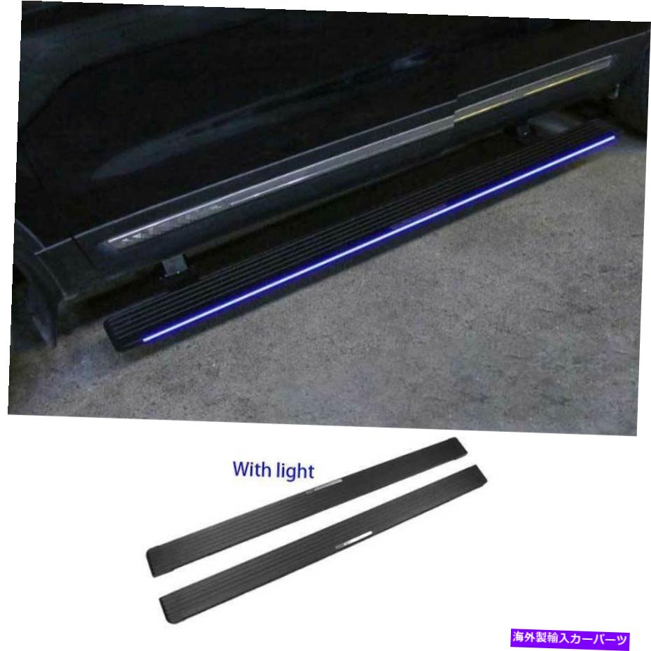 Nerf Bar フォードエクスプローラー2011-2019ブラックアルミニウムサイドステップランニングボードネルフバーLED For Ford Explorer 2011-2019 Black Aluminum Side Step Running Board Nerf Bar LED