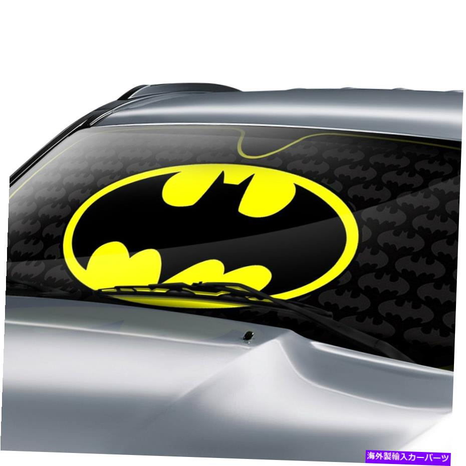 サンシェード Plasticolor DCバットマンロゴバブルアコーディオンサンシェード Plasticolor DC Batman Logo Bubble Accordion Sun Shade