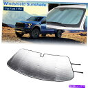 サンシェード 折り畳みフロントガラスカーサンバイザーフロントサンシェードプロテクターUVフォードF150 09-14 Folding Windshield Ca...