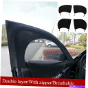 サンシェード 4パックサンシェードサイドウィンドウサンシェードUV自動車トラックアクセサリーの保護 4 Pack Sun Shade Side Window Sunshade UV Protection For Car Truck Accessories