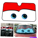サンシェード 赤い漫画の車の断熱フロントガラスカバーサンシェードサンバイザー付き吸引カップ Red Cartoon Car Insulation Windscr...