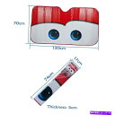 サンシェード アンチウブレッドカーフロントガラスサンシェードサンバイザービッグアイ面白いアルミホイル Anti-UV Red Car Windshield Su...